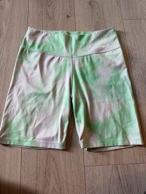 Nike Green Tie-Dye Bike Shorts